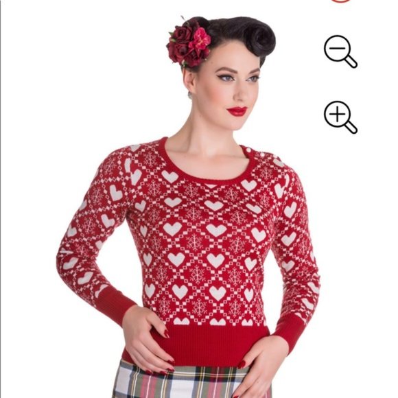 Hell bunny aurora heart sweater - Picture 1 of 5